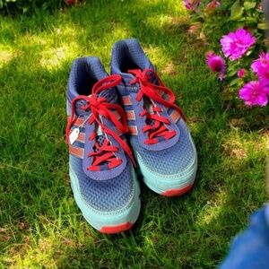 Adidas Ortholite, Kids, Shoes Girls, Blue-Red, Size 3, Running, Non-slip Sole.!
